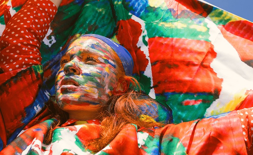 Image of woman with face paint