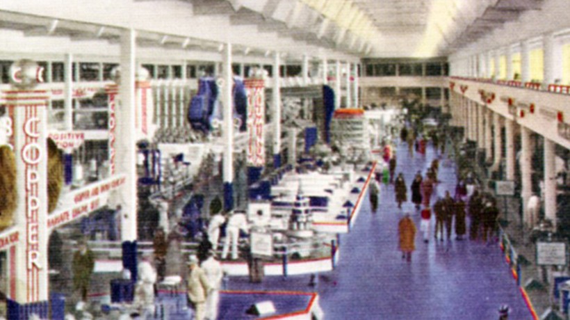 Inside Ford's exposition building