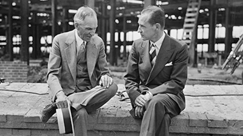 Henry and Edsel Ford in 1943.