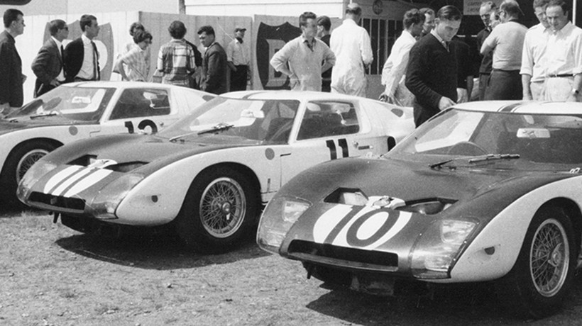 The GT40s entered in the 1964 24 Hours of Le Mans.