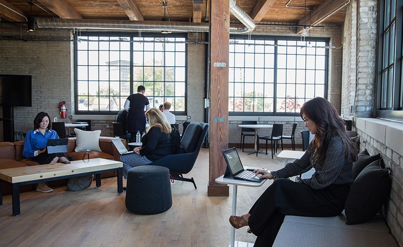 employees working in loft 