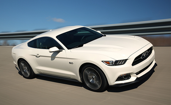 Color photo of 50th Anniversary Mustang