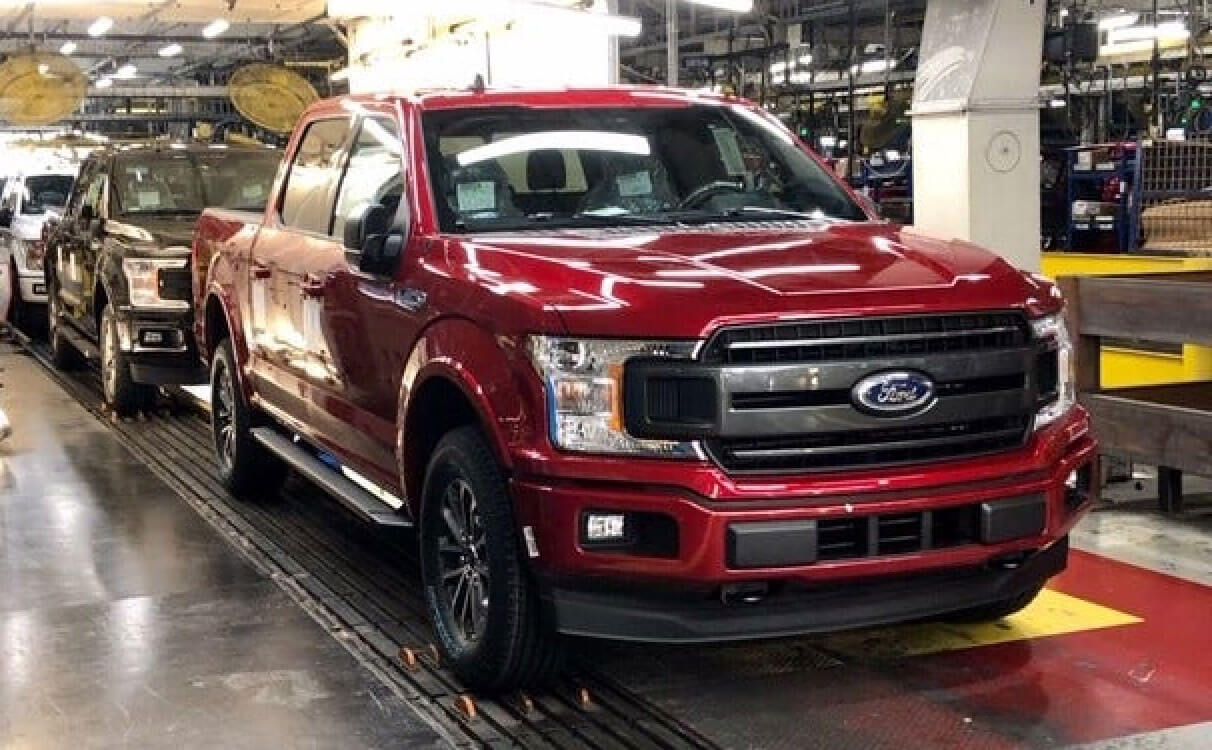 Ford trucks on the line