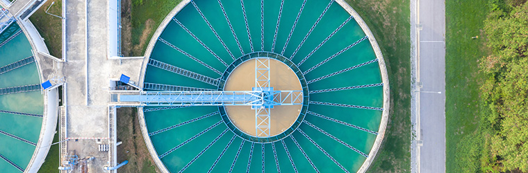 Large industrial equipment used for water reuse and recycling