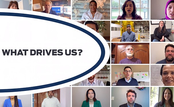 A collage of male and female Ford employees