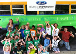 Green Eco School Bus