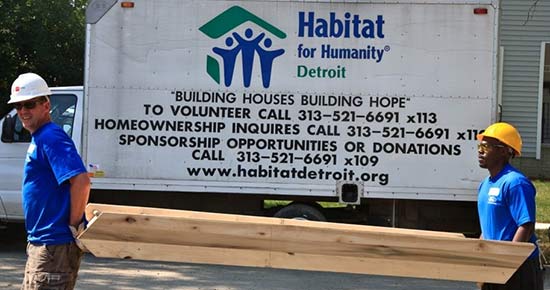 Habitat for Humanity project is underway.