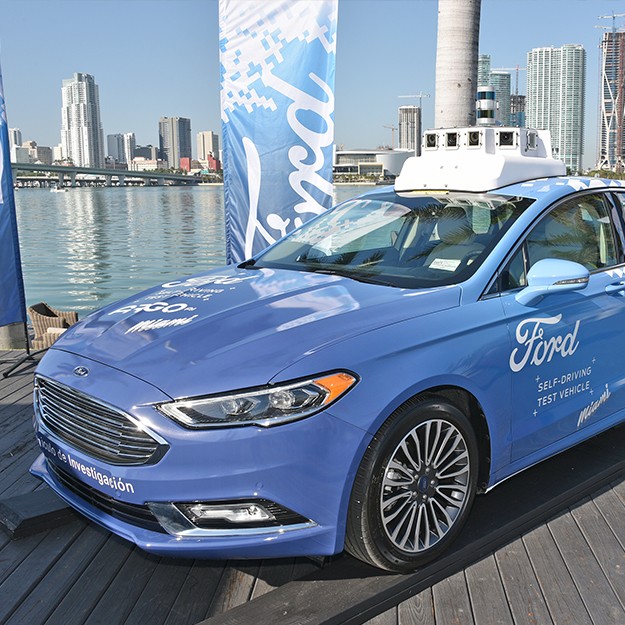 A Ford self-driving test vehicle