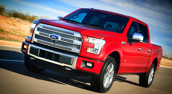 A red all-alluminium F-150