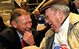 Ford Motor Company President and CEO Alan Mulally Visits with Veteran