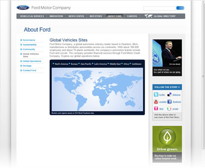 Global Vehicle Sites interactive map