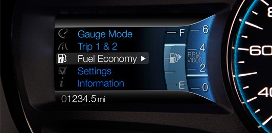 MyFord Touch map-based navigation with Eco-Route option