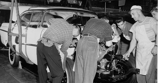 1956 Windsor Assembly Plant Assembly Line