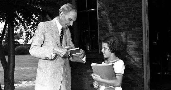 Henry Ford and little girl.