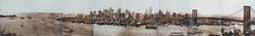 Image of: Panoramic view of New York City skyline and harbor from Brooklyn