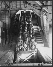 Image of: "Just up," Hecla Shaft No. 2, Calumet, Michigan