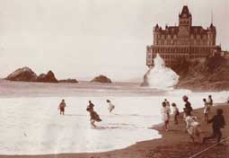 Image of: On the beach at the Cliff House, San Francisco, California