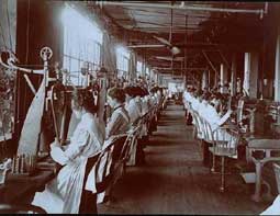 Image of: Workers in the Lock & Drill Department, National Cash Register, Dayton, Ohio