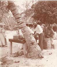 Image of: Eating coconuts in the Bahamas