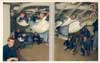 Image of: "Piped Down,"  Sailors on the Berth Deck of the U.S.S. Massachusetts Steamship