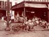 Image of: Boys on Donkey Cart, Street Corner of the French Market, New Orleans, Louisiana