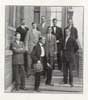 Image of: Detroit Publishing Company managers on the step of their factory 