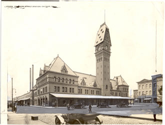 Image of Dearborn Street Railroad Station, retouched.