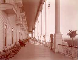 Image of: On the Verandah, Grand Hotel, Mackinac Island, Michigan