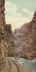 Image of: Three scenic views of Colorado mountain canyons, view 1