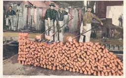 Image of: Men Pouring Copper, Quincy Smelter, Hancock, Michigan