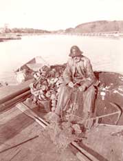 Image of: A Cape Ann Fisherman Mending Nets, Gloucester, Massachusetts 