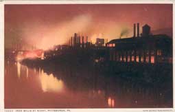 Image of: Iron Mills at Night, Pittsburgh, Pennsylvania 