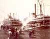 Image of: Steamboats Along Mississippi River Landing, Memphis, Tennessee