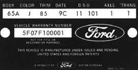 Image of Warranty Plate