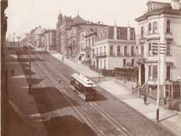 Image of: Cable car on California Street, San Francisco, California