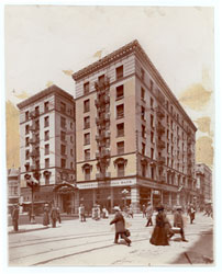 Image of Commercial National Bank in Detroit, retouched