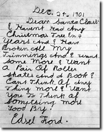 Edsel's Letter to Santa