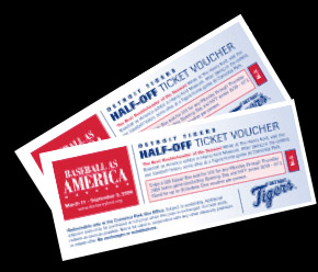 Detroit Tigers Half-Off-Ticket Voucher