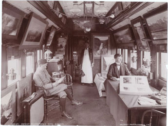 Image of  Interior of Detroit Photographic Company’s Special Railcar 