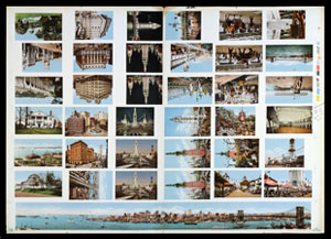 Image of Color proof sheet of postcards of New York City and Coney Island