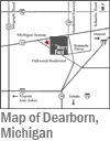 Map of Dearborn, Michigan