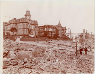 Image of Photographers on scene of the San Francisco Earthquake