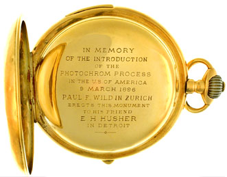 Image of pocket watch, inscription