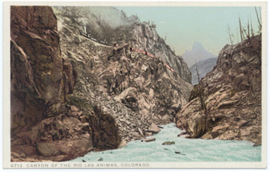 Image of Canyon of the Rio Las Animas, postcard